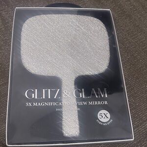 NIB Glitz & Glam Magnification Bling Handheld Mirror